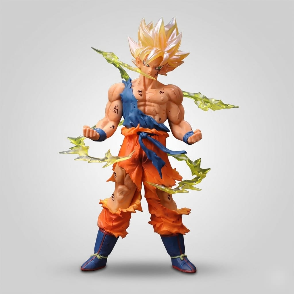Super Saiyan Goku Battle Damaged Power-Up Figure