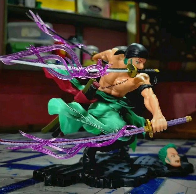Roronoa Zoro Three Sword Style Battle Pose Anime Action Figure